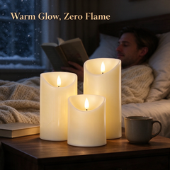 Lumière Flameless LED Candles (3-Pack with Remote)