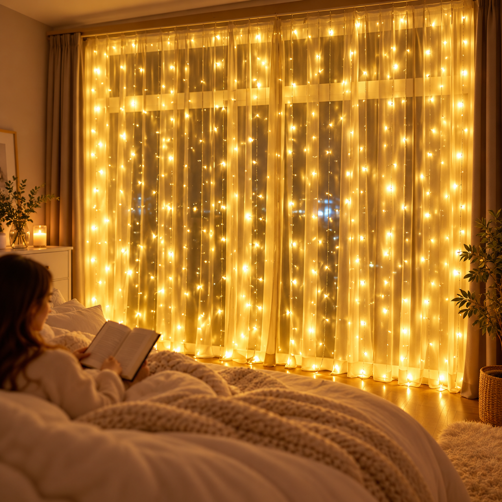 Starlight LED Christmas Curtain Lights gallery image