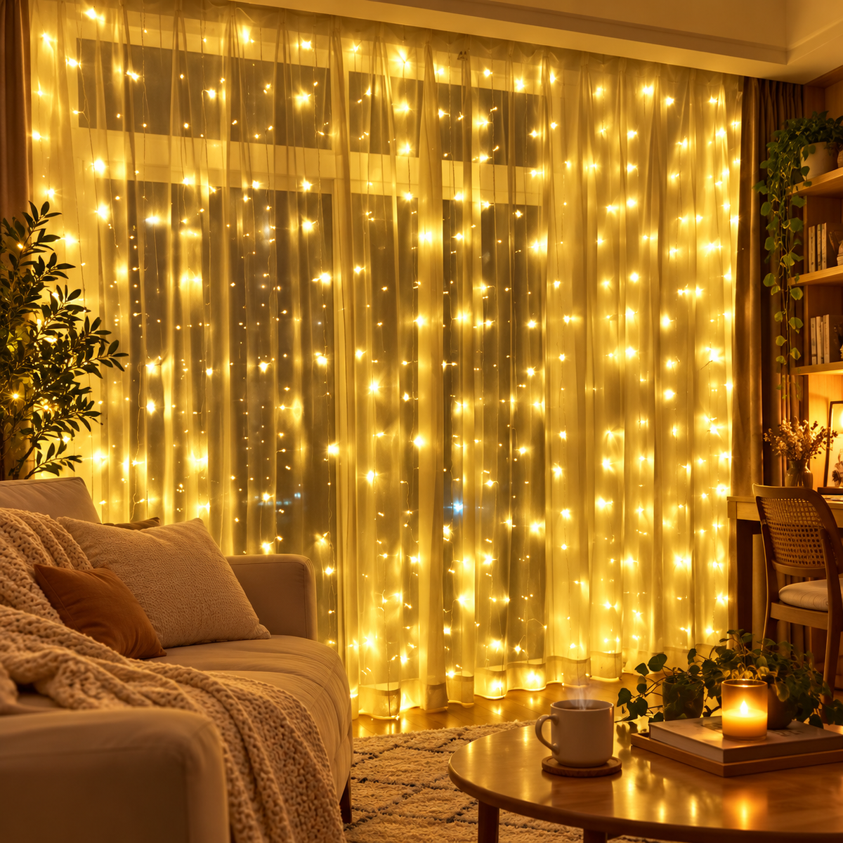 Starlight LED Christmas Curtain Lights gallery image