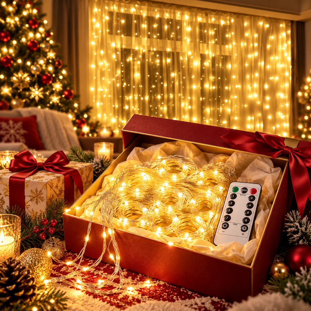 Starlight LED Christmas Curtain Lights gallery image