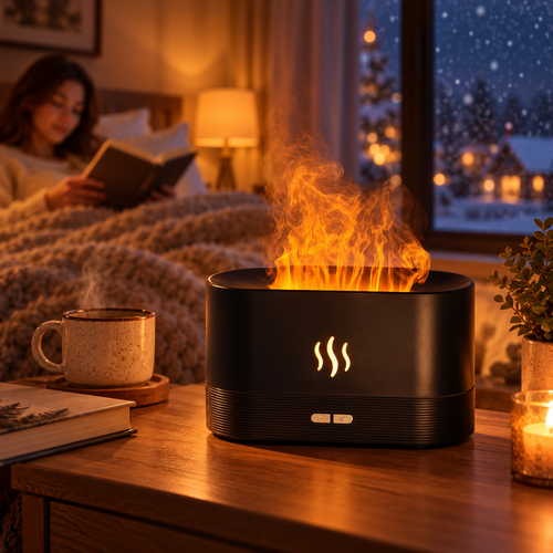 EmberGlow Pro Flame-Effect Aroma Humidifier gallery image