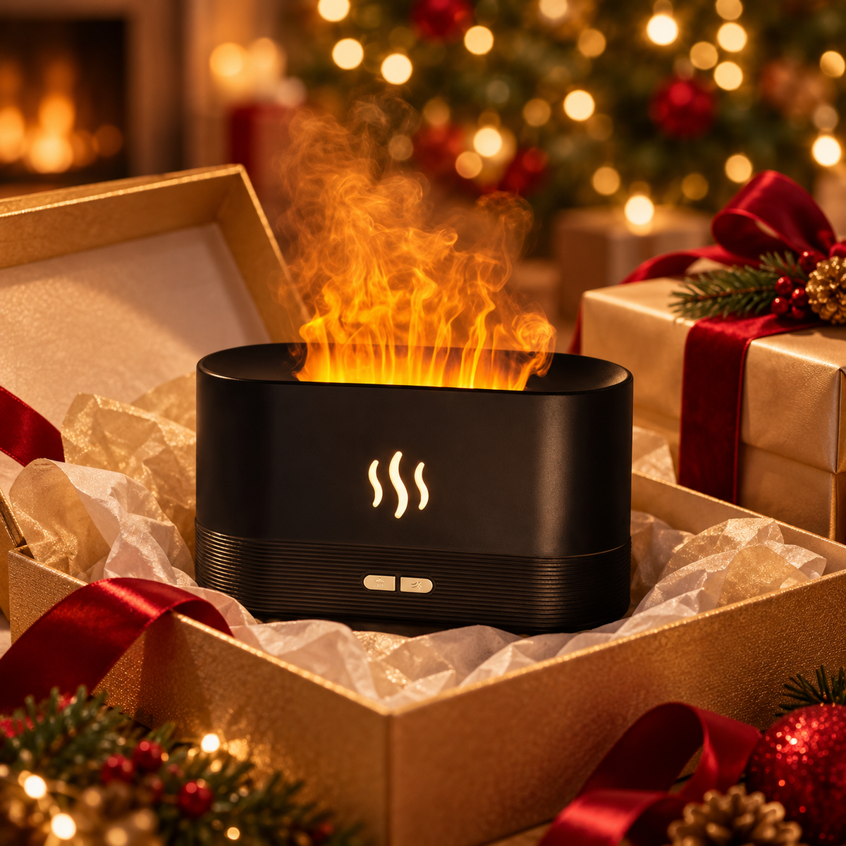 EmberGlow Pro Flame-Effect Aroma Humidifier gallery image