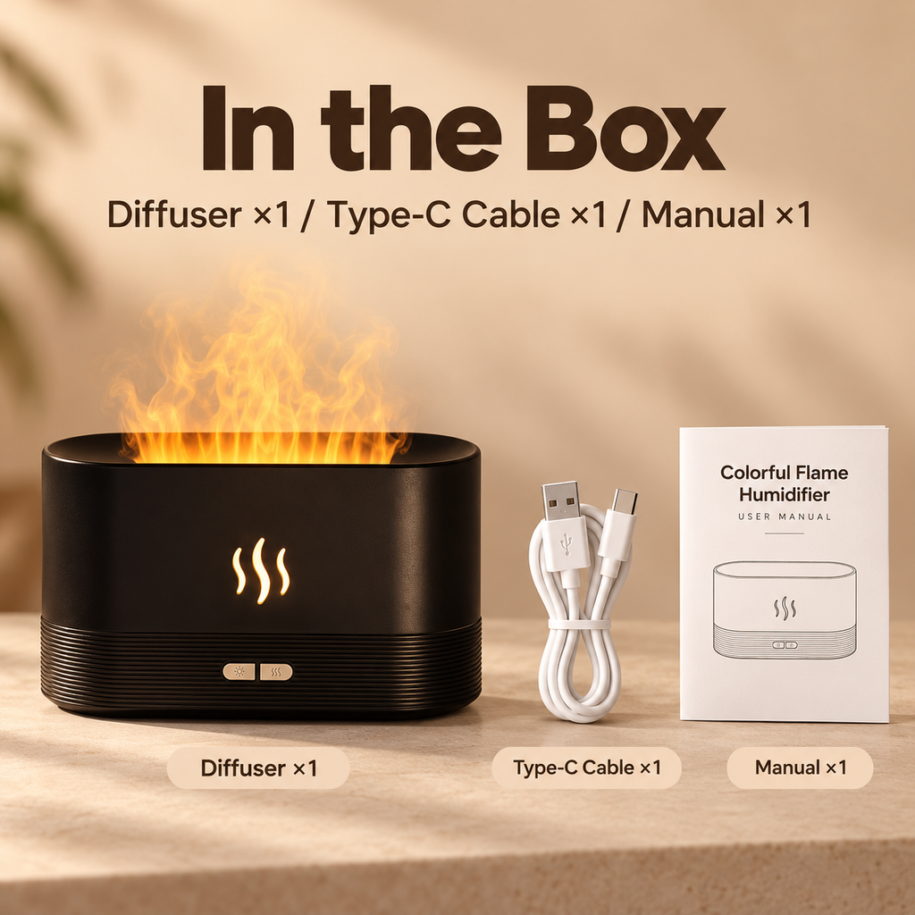 EmberGlow Pro Flame-Effect Aroma Humidifier gallery image
