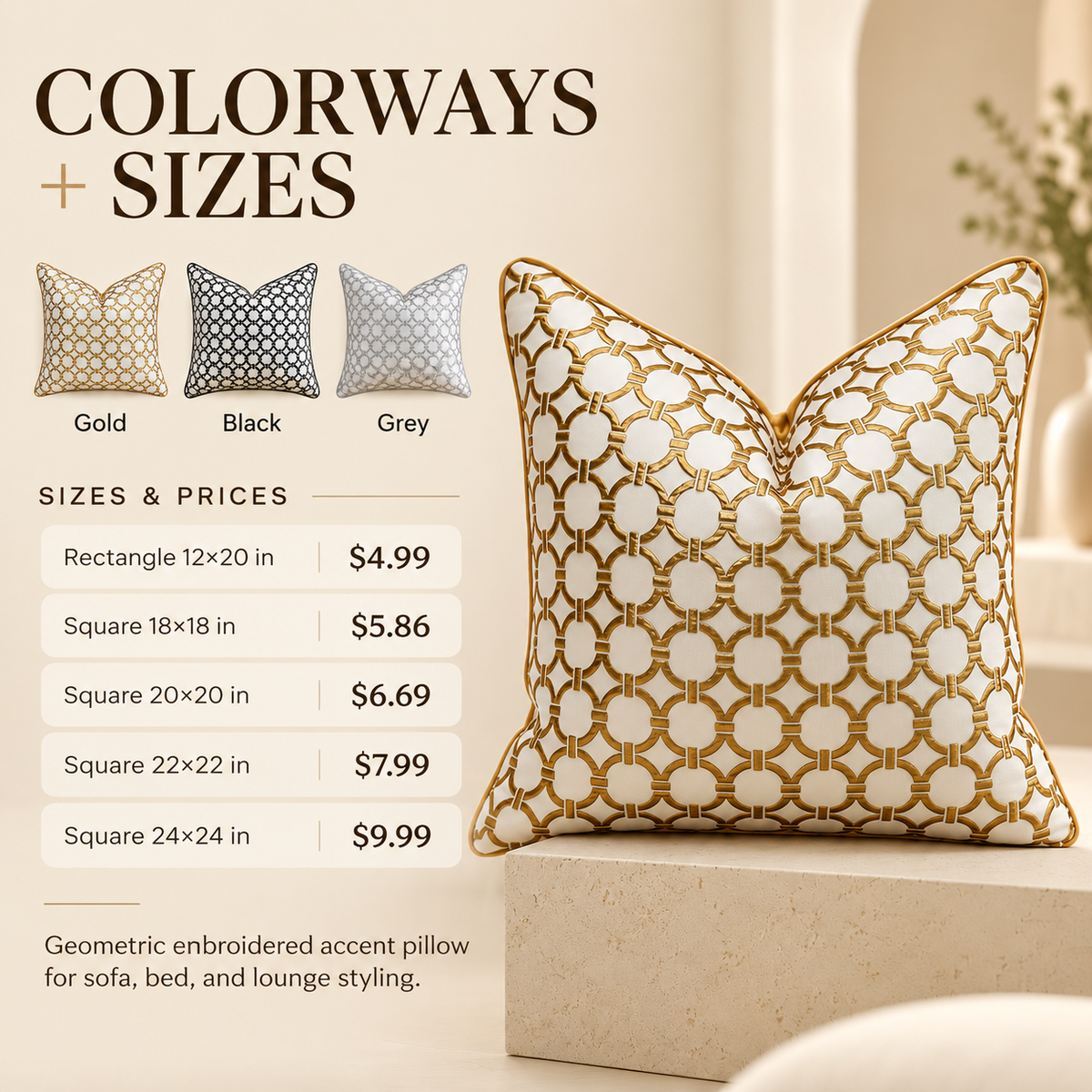 Mid-Century Throw Pillow Covers gallery image